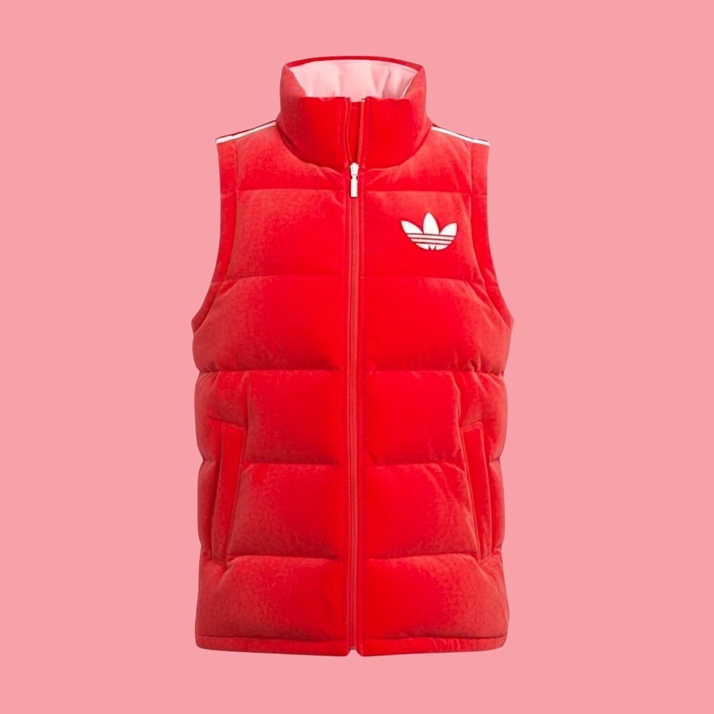 RARE 🚻 XS US — adidas Originals Adicolor Heritage Now Down Vest [SCARLET RED]